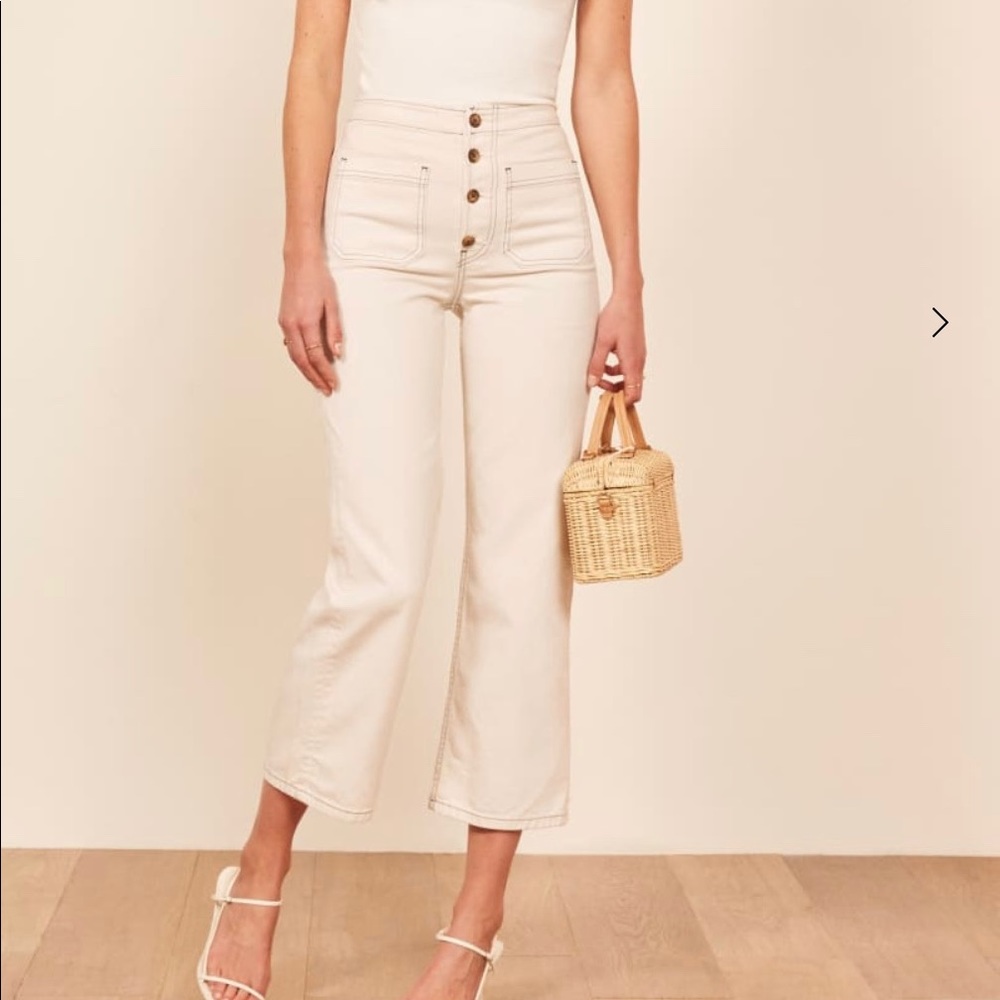 Reformation Eloise Wide Leg Crop Jean high waist